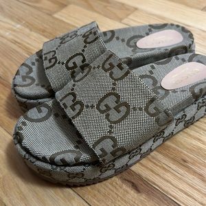 Gucci platform slides